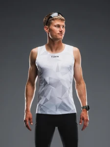 Fusion koszulka TEMPO! Run Singlet white/grey