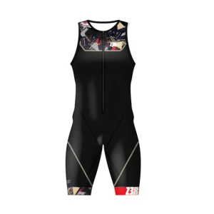 ZEROD strój triathlonowy bez rękawów START Trisuit, psycho champagne
