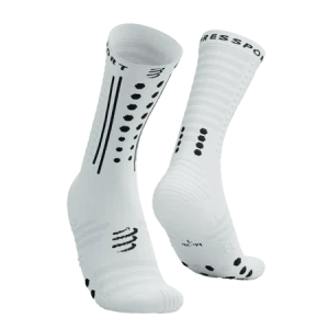 Compressport skarpetki kolarskie Aero Socks 2.0 biały/czarny