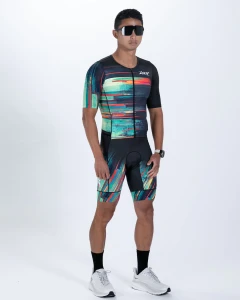 Strój triathlonowy męski ZOOT Aero Full Zip Glitch 
