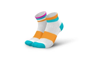 Incylence Skarpetki biegowe krótkie Running bands cyan orange