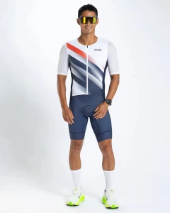 Strój triathlonowy męski ZOOT Aero Full Zip Racesuit Rouler