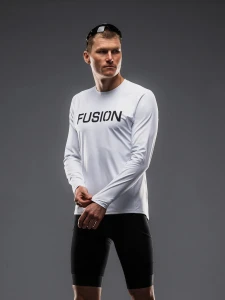 Fusion męska koszulka z długim rękawem TEMPO! White