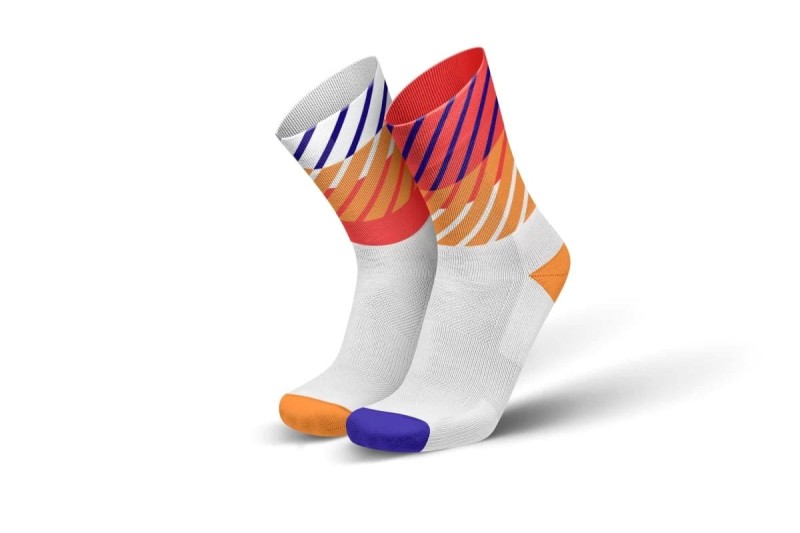 Incylence Skarpetki biegowe Running Diagonals orangeInferno  20240320 (2).jpg
