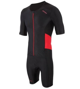 Zone3 Strój triathlonowy Activate czarno-czerwony krótki rękaw