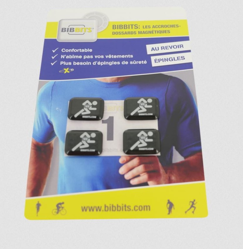 BibBits magnesy na numer startowy Keep Running czarne (2).JPG